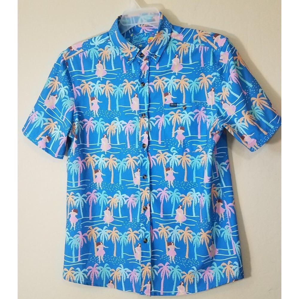 Southern Shirt Party Collection Hawaiian Men M Retro‎ 80s Vacation Aloha